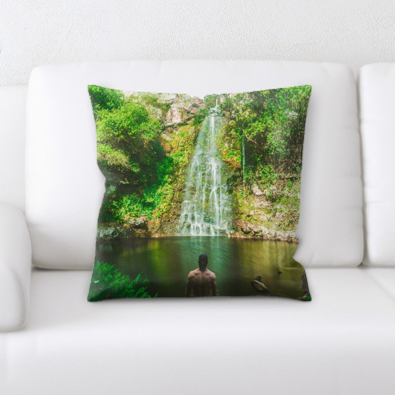 Waterfall Microsuede Reversible Throw Pillow