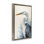 Quiet Heron View Brown Framed Floater Canvas by Petal Prints Design