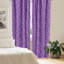 Rideaux 4 panneaux East Urban Home mauve foncé, jardin floral rétro, violet rétro-728281496