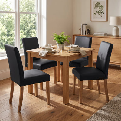 Upholstered Dining Chair, Modern Parsons Kitchen Chair, High Back Side Chair With Solid Wood Legs