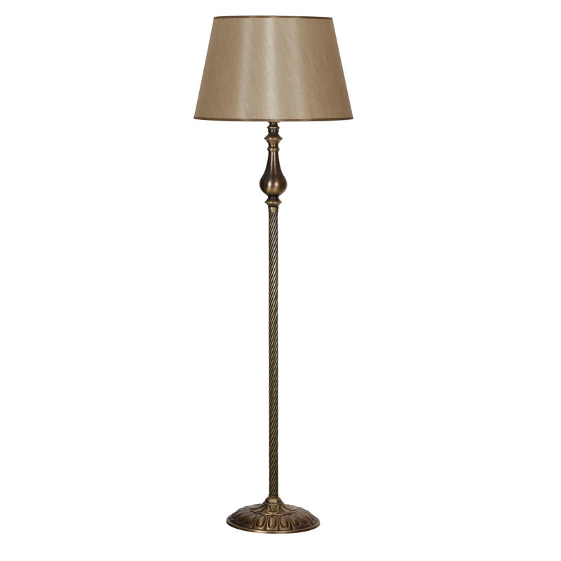 Stylish Floor Lamp with Metal Body, 63.0 in Height, 15.7 in Diameter | Brown & Mink Finish, E27 Socket (Max 40W) | Includes Setup Instructions, Perfect for Living Room & Bedroom Décor | IP20 Rated