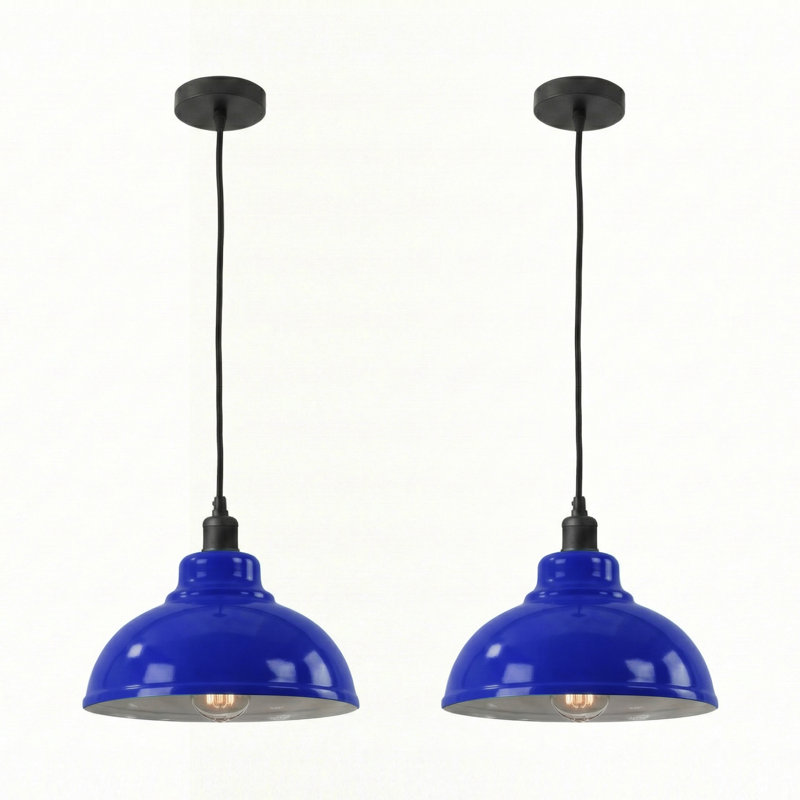1 - Light Dome Pendant, Navy Blue