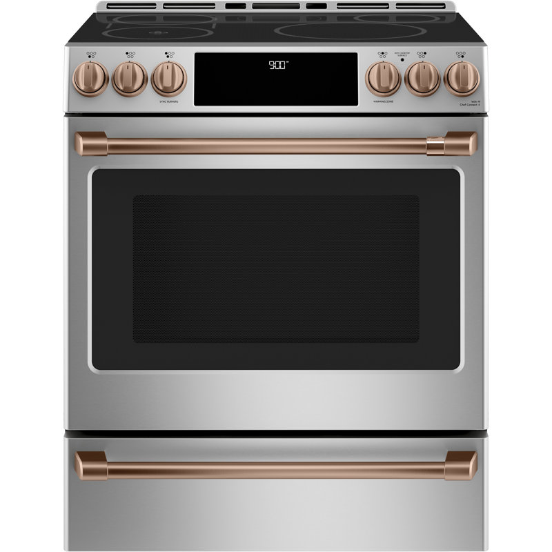 Front Control Induction Range Handle Kit, Brushed Copper