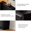 Banc de rangement noir pour chaussures en bois massif