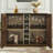 Mid Century Modern Fluted Hollowed Out Liquor Cabinet-1445607988