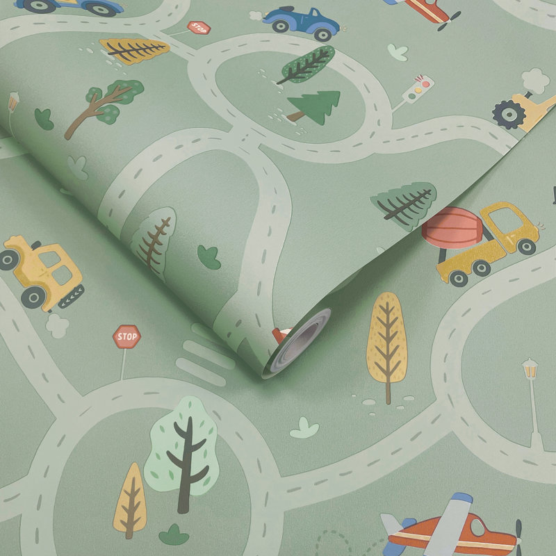 10.05m x 53cm Matte Wallpaper Roll, Green