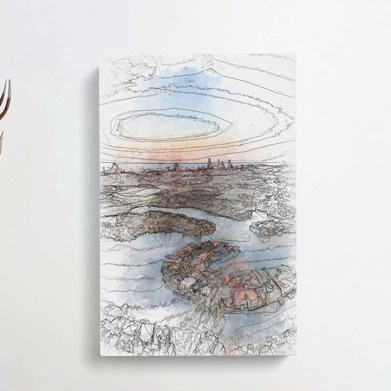 Australia's Gold Coast In Abstract - Wrapped Canvas Print, 91cm H x 60cm W x 3cm D