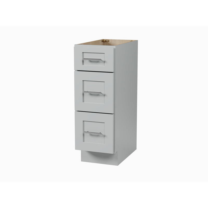 Base de meuble-lavabo 3 tiroirs Disar, Gris