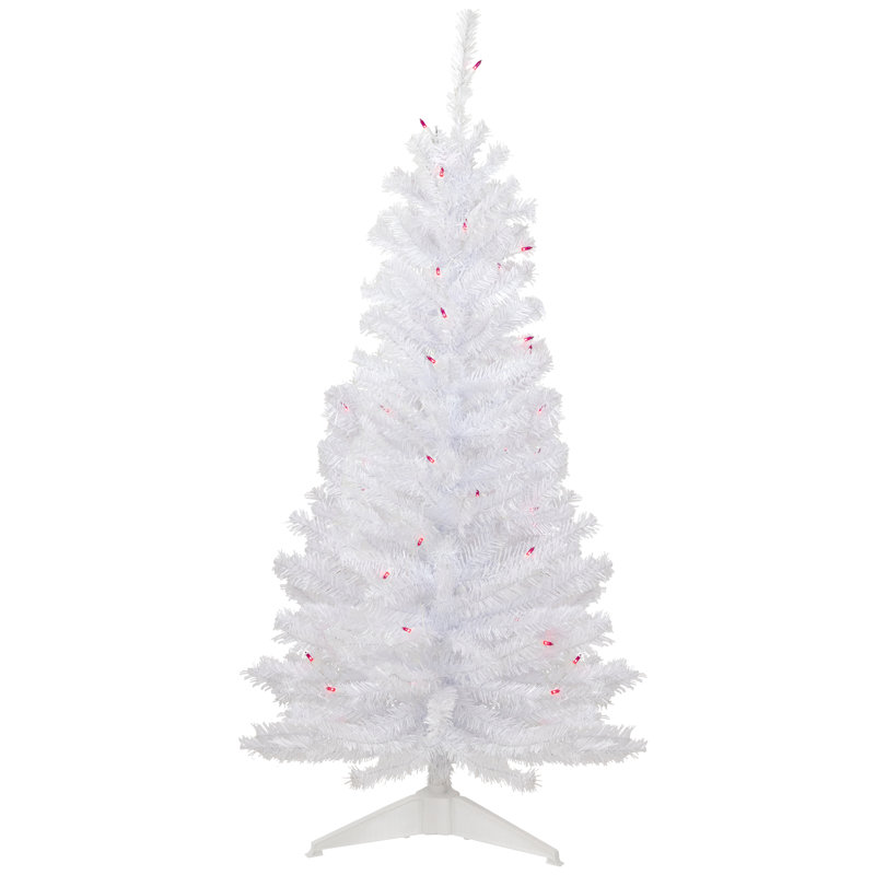 Arbre de Noël artificiel pin blanc 4 pi