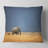 African Elephant and Zebra Walking in Bush Throw Pillow-29891597-29891601