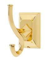 Single Robe Hook, Polished Brass