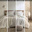 Édredon surdimensionné double / grand - 3 pièces en coton 100% beige avec lumière