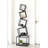 5-Tier Metal Geometric Bookshelf-Modernnarrow Floor Bookcase, Space-Savingorganizer