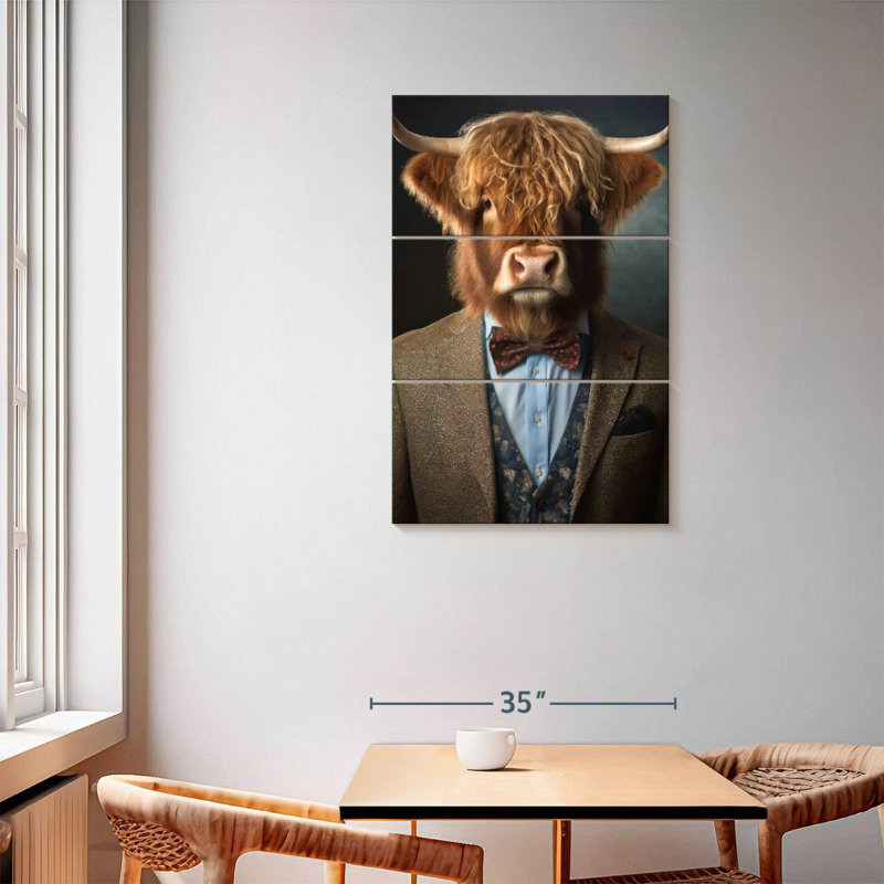 Brampt A Highland Cow Portrait, 57" H x 36" W