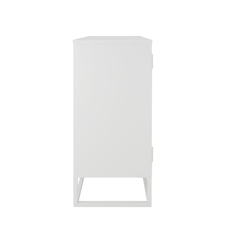Armoire de rangement à 2 tablettes Gadbois, Perle blanche