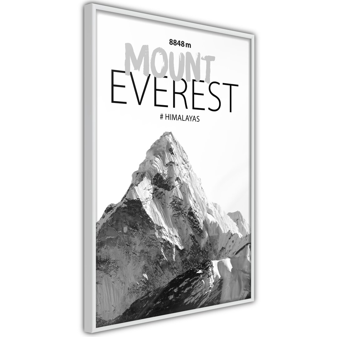 Gerahmter Grafikdruck Gipfel der Welt: Mount Everest