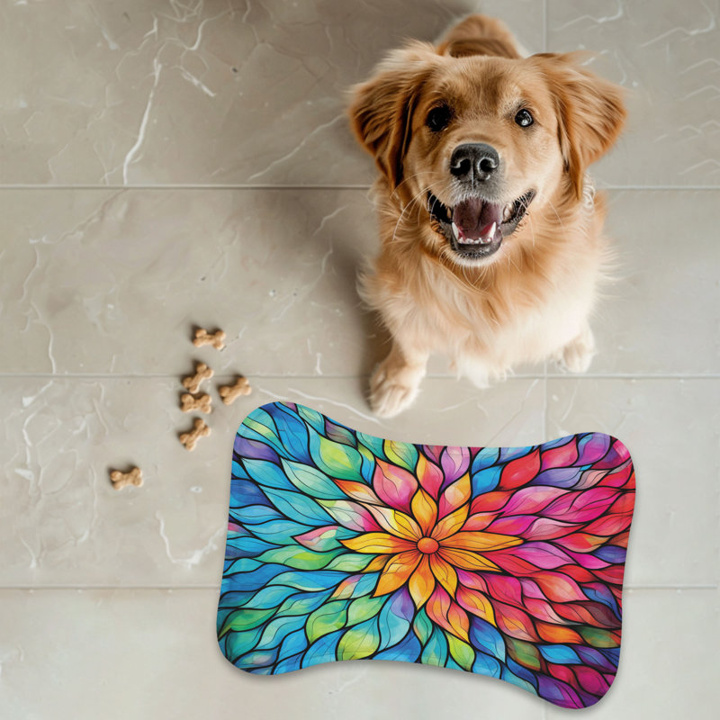 Motifs d'art en verre - Tapis d'alimentation en os 1 pièce, 18"