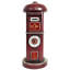 Numerical Metal Quartz Movement / Crystal Tabletop Clock Red