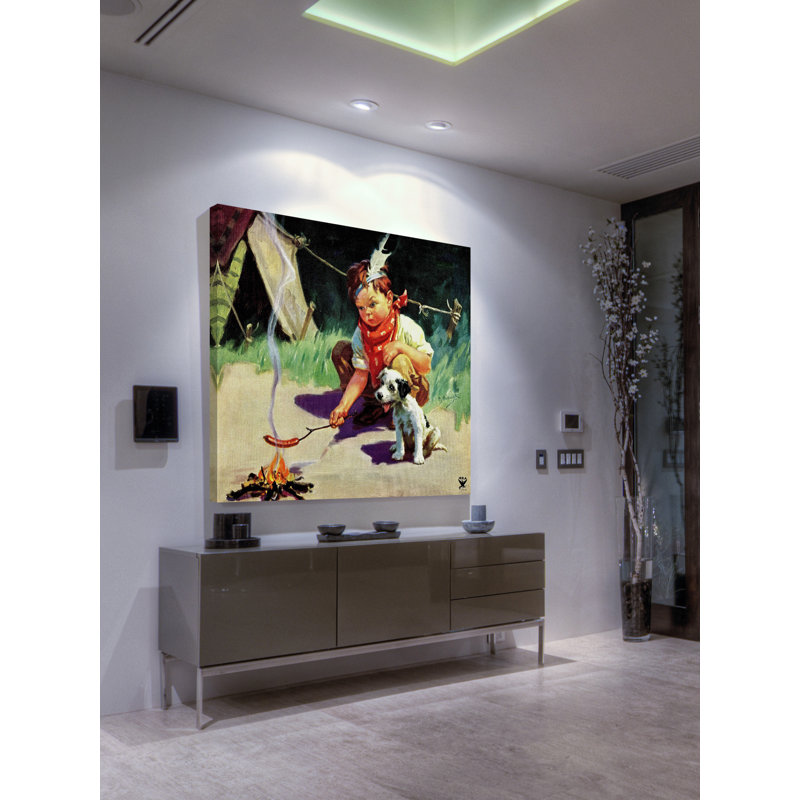 Camp Friends - Wrapped Canvas Print, 122cm H x 122cm W