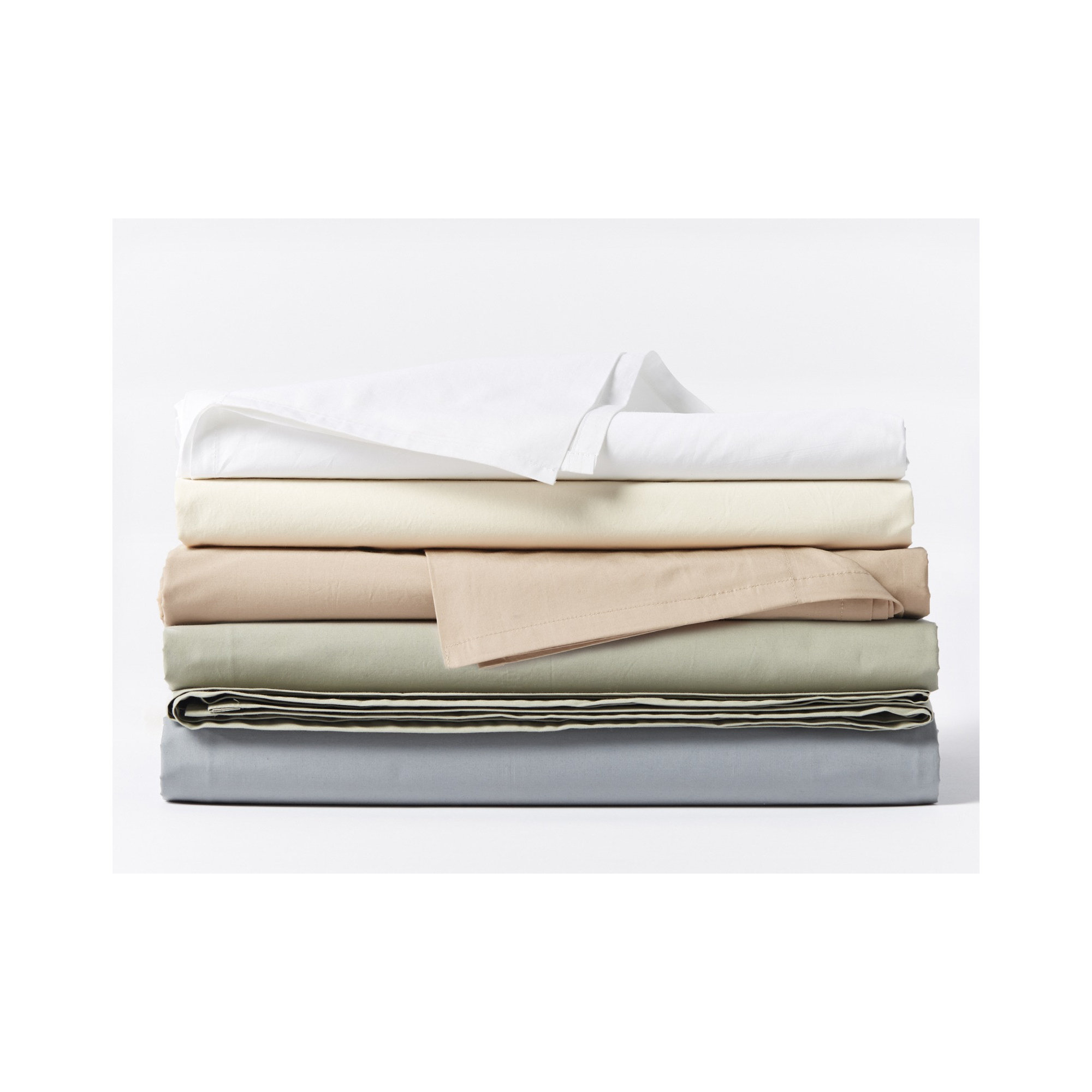 Percale Flat Sheet, King Flat Sheet, Alpine White