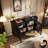 Modern light luxury black storage sideboard.