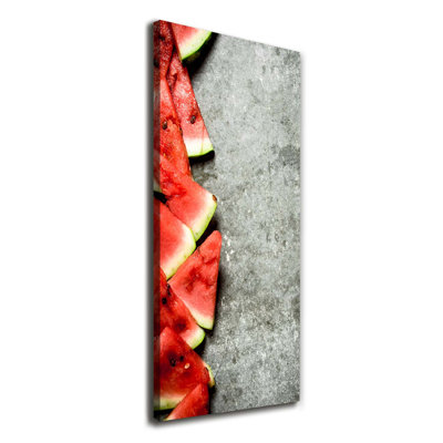 Watermelon 1 Piece Wrapped Canvas Wall Art