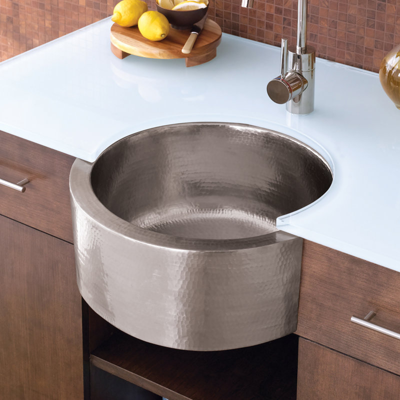 Fiesta 19" x 19" Dual Mount Bar Sink, Brushed Nickel
