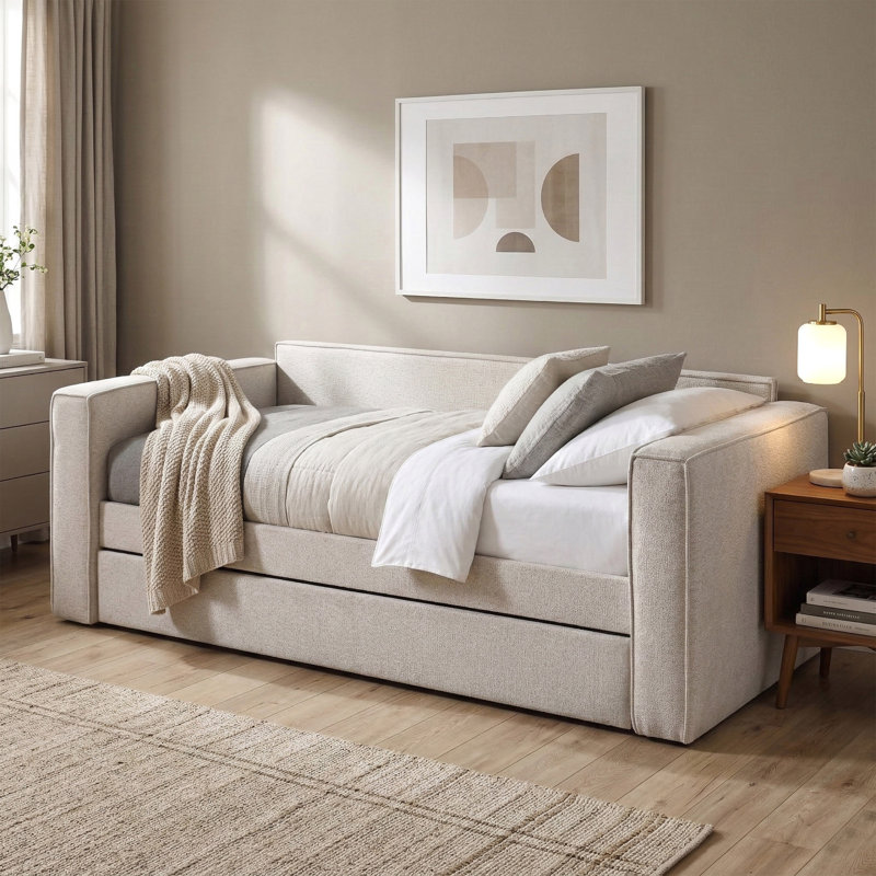 Lit de jour avec couchette Clarisabel, White