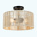 2 - Light 14-in Woven Rope Drum Semi Flush Mount Ceiling Light