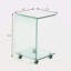 Table d'appoint et table de bout en C en verre transparent et petite table de bout en verre trempé