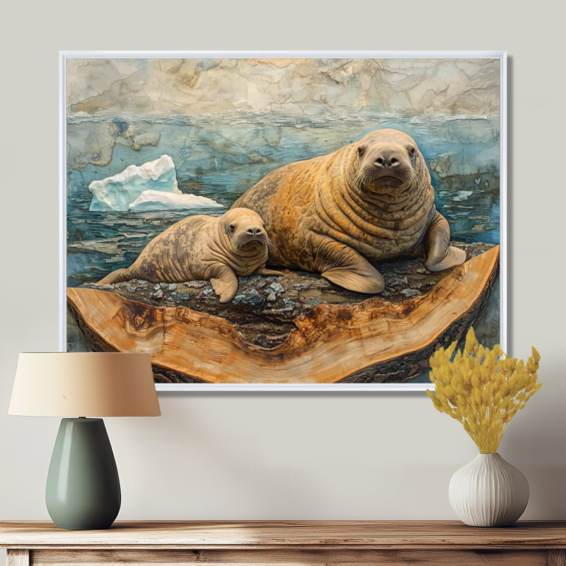 Rubinstein - Morse, art mural, H 16 po x l 32 po, Impression encadrée flottante, Blanc