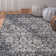Davut Floral Black/Light Grey Area Rug