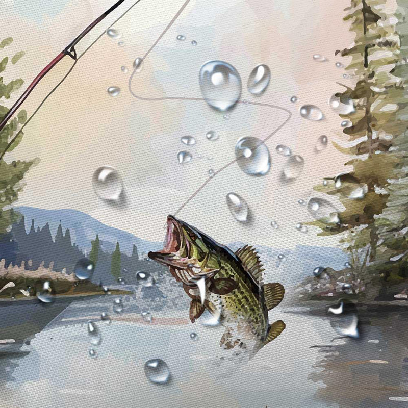 Rideau de douche de pêche rustique avec crochets - Décoration de salle de bain en polyester imperméable avec motif de cabane de basse-cour Lodge - Facile à nettoyer et à installer