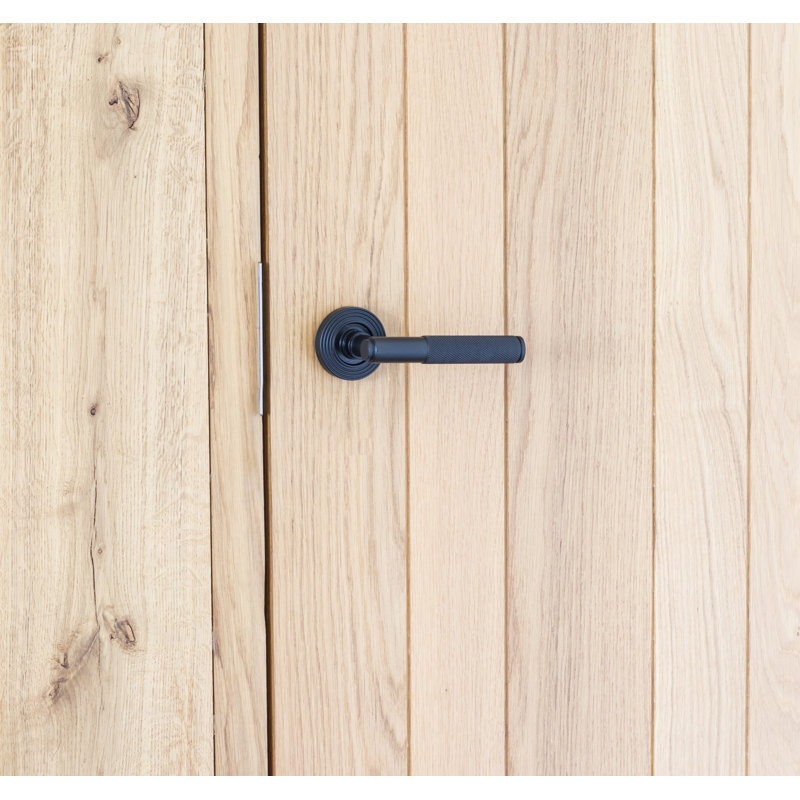Brompton Lever on Rose Set (Beehive), Matt Black