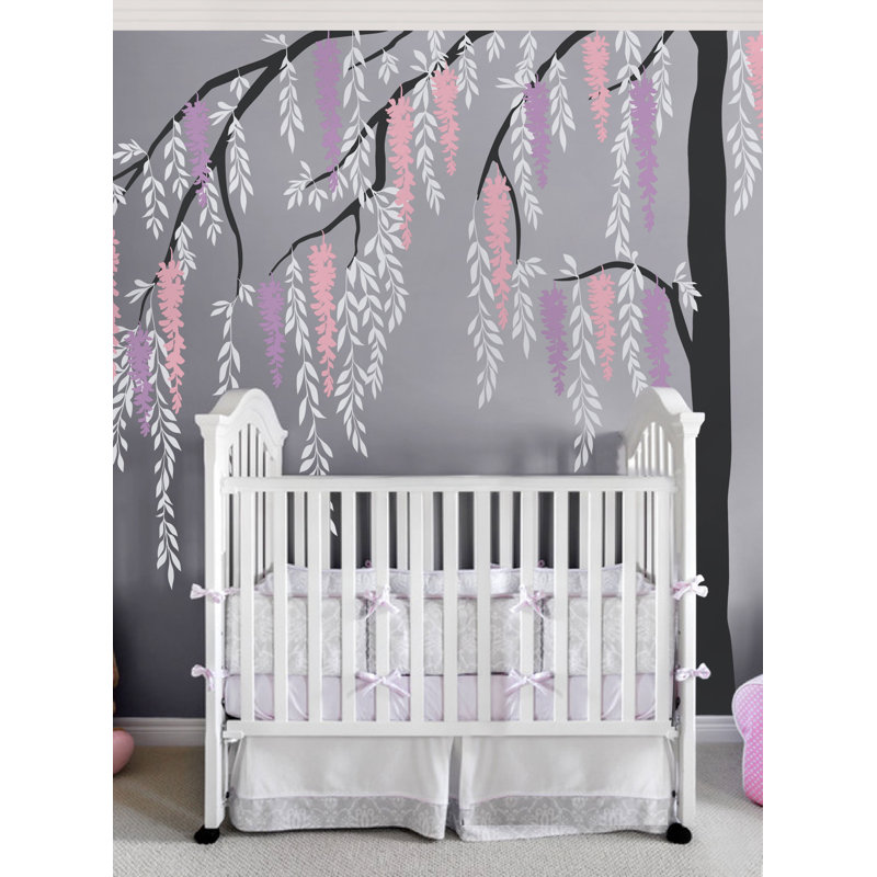 Décalcomanie murale arbre weeping wisteria, Gris