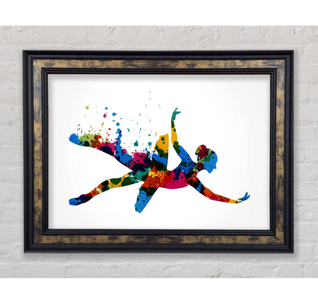 Rainbow Ballerina 1 - Einzelner Bilderrahmen Kunstdrucke