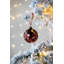 Ensemble de 4 boules de Noël en verre de 4,7 po - Décoration suspendue scintillante et peinte pour arbre et fête des Fêtes