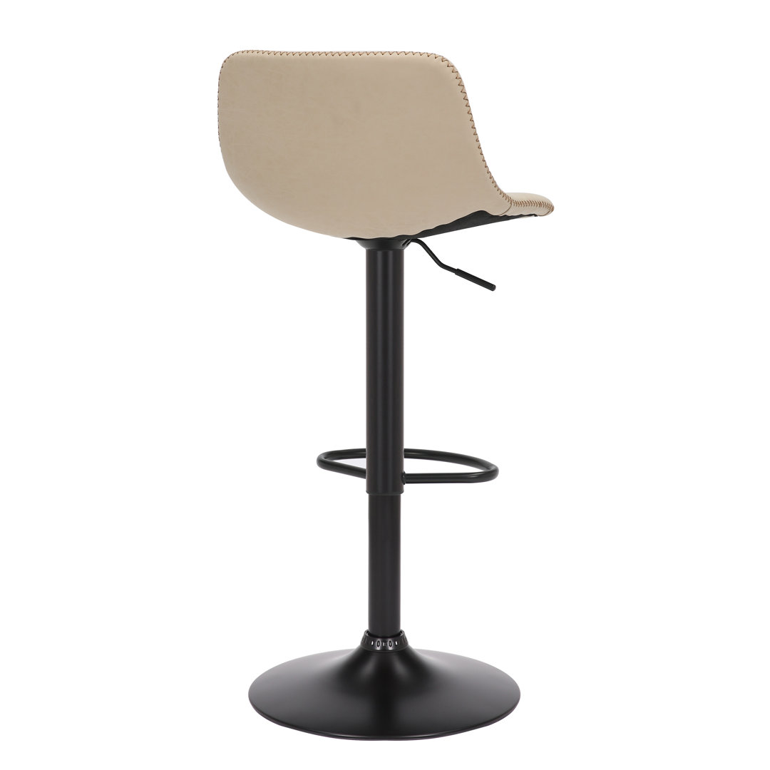 Yasmine Swivel Upholstered Adjustable Height Counter Stool with Metal Frame