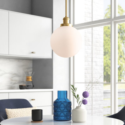 Luminaire suspendu en forme de globe à 1 lumière Baskette
