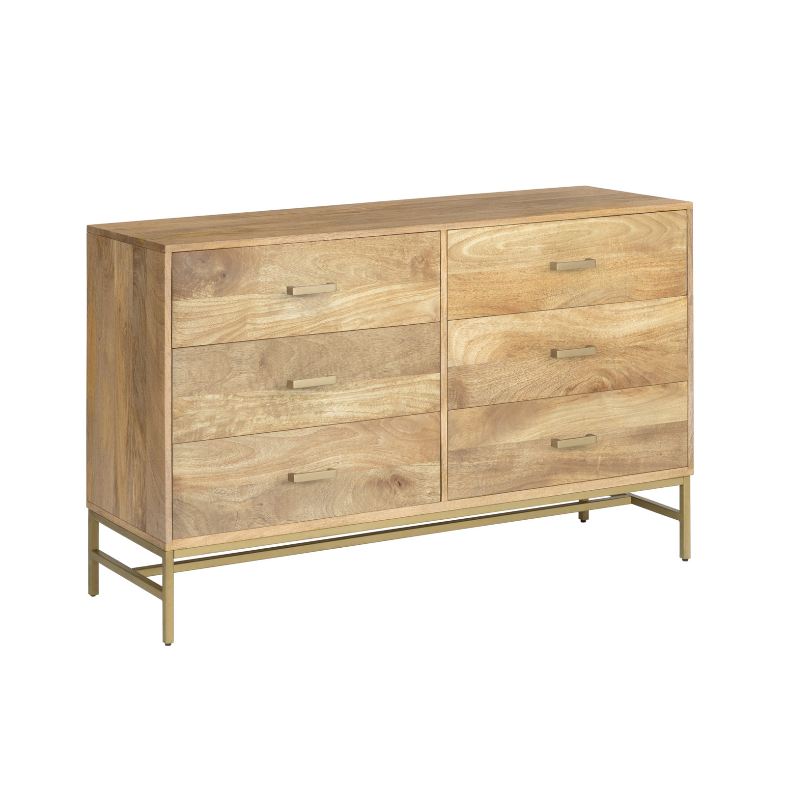 Danesfield 56" W 6-Drawer Dresser, Natural
