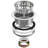 Design House 544304 Kitchen Sink Anti-clogging S304 Stainless Steel Drain Strainer With T-handle And Food Waste Catching Basket