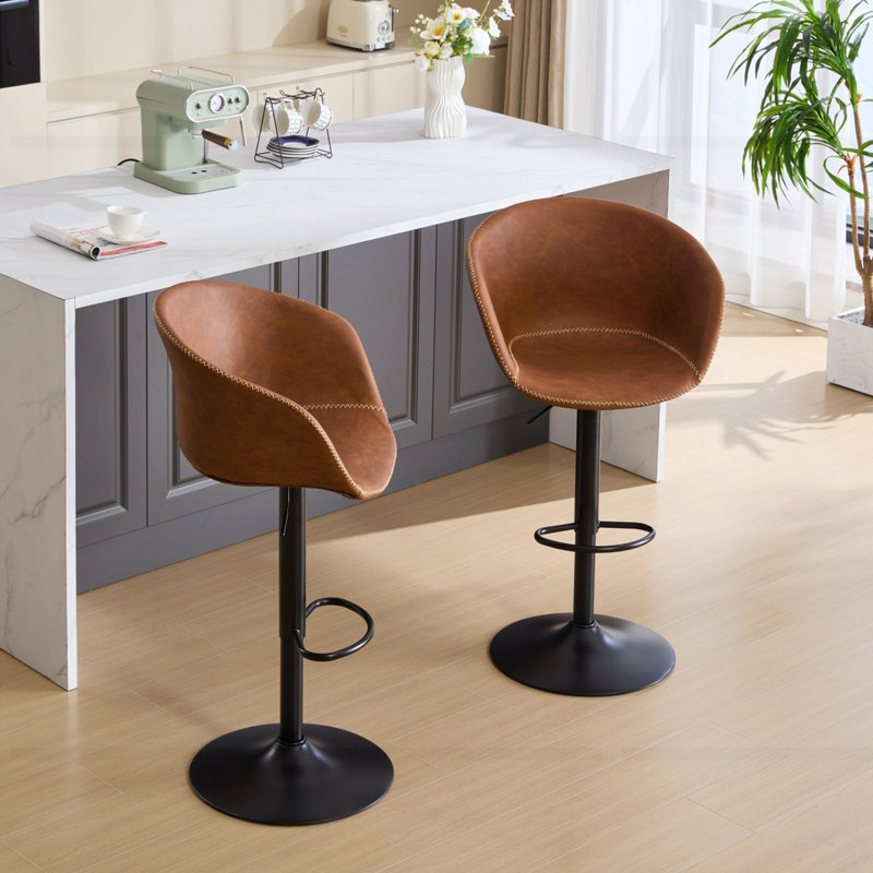 Tabouret de bar Mid-Century, Brun