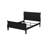 Black Solid Wood Sleigh Bed