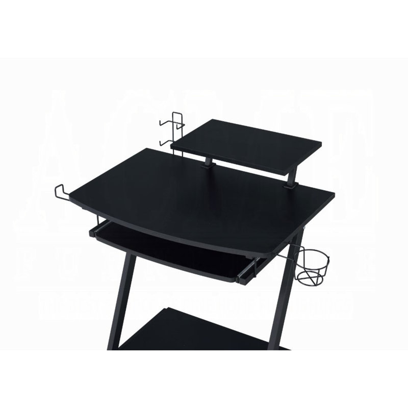 Ordrees Rectangular Gaming Desk in Black