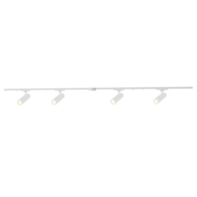 Paolo 4 Light (2-in) White dimmable 3000K LED Trilo Track Ceiling Kit