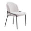 Ensemble de deux chaises d'appoint ivoire et noires en fausse fourrure