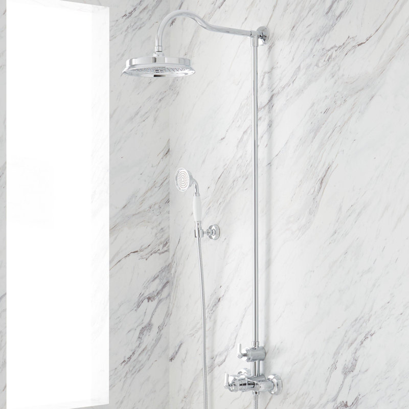 Système de douche complet avec soupape brute Cooper, Chrome