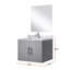 24 po De salle de bain W gris foncé avec comptoir en marbre, miroir 18 po et robinet - comptoir, teinture fonctionnelle-728748100