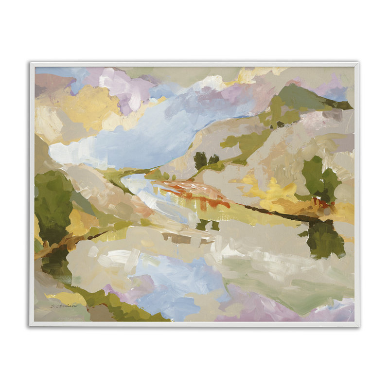 Peinture abstraite à reflet de montagne, estampe numérique par Trevor Copenhaver, H 11 po x l 14 po
