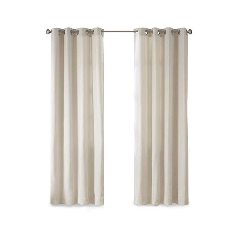 Solid Piece Dyed Grommet Top Curtain Panel, 50" W x 63" L